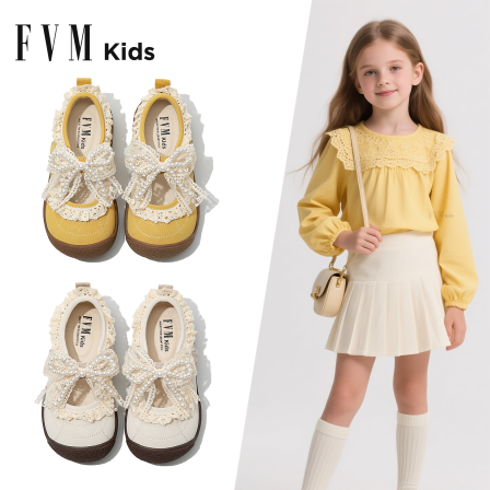 FVM女童鞋子儿童公主小皮鞋2025新款秋季洋气女孩配裙子单鞋软底