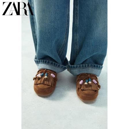 ZARA2025秋季新品 儿童鞋女童 串珠休闲简约舒适船鞋 2517630 700