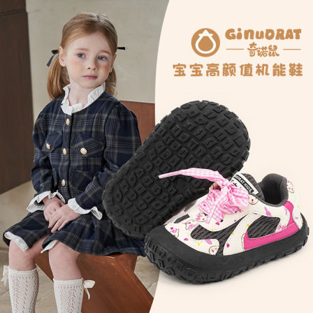 Ginuorat奇诺鼠儿童软底学步鞋春秋新款运动鞋百搭卡通女宝宝鞋子