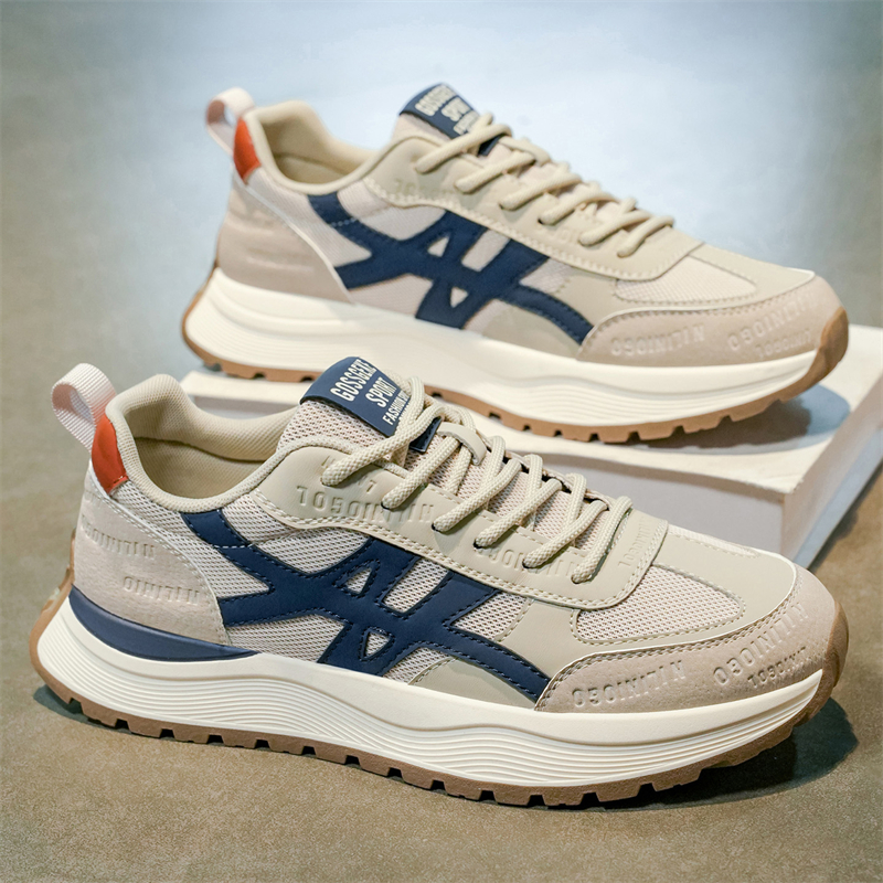 男鞋秋季2025新款防臭阿甘运动青少年潮流百搭厚底跑步休闲老爹鞋主图