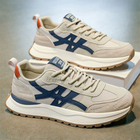 男鞋秋季2025新款防臭阿甘运动青少年潮流百搭厚底跑步休闲老爹鞋