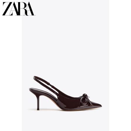 ZARA2025秋季新品 女鞋 蝴蝶结饰高跟鞋 2233610 700