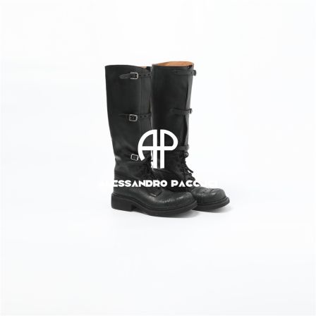 AP洛哥53114XC【战损靴】牛皮系带做旧划痕复古厚底时尚潮流长靴