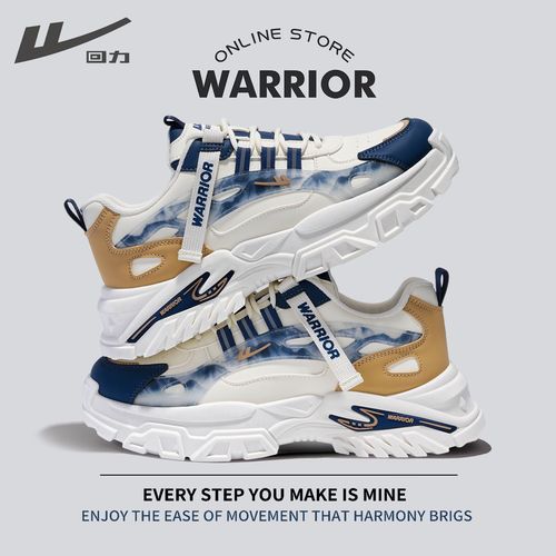 Warrior/回力秋冬皮面男鞋保暖加绒运动鞋百搭增高厚底休闲鞋潮鞋主图