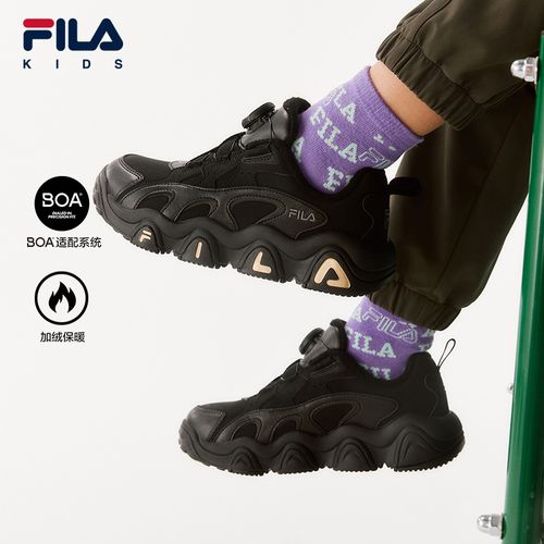 【斐乐狮爪】2025冬季新款中大童运动经典篮球鞋K55B441201主图