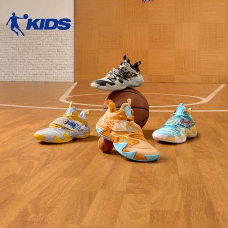 【风起】皮面乔丹儿童实战篮球鞋防滑耐磨抗扭运动鞋新款减震童鞋男