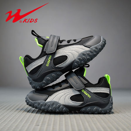 双星男童鞋子2025秋季新款皮面防水德训童男孩阿甘鞋儿童运动鞋潮