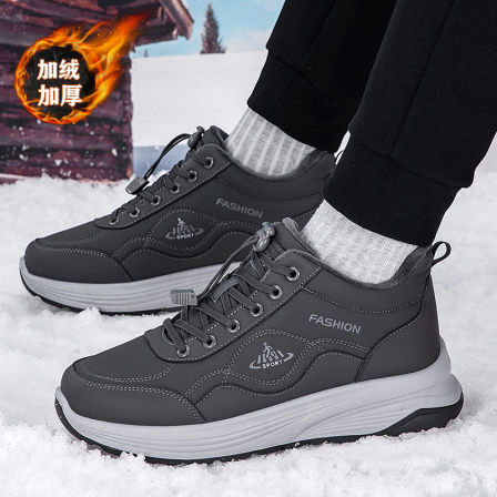 张凯丽老人大棉鞋男2025新款冬季加绒加厚爸爸鞋中老年舒适运动鞋