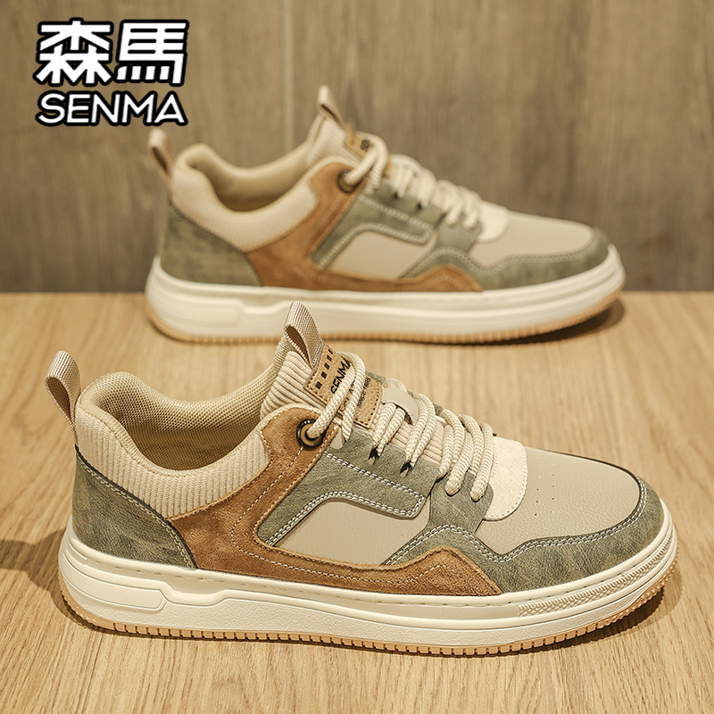森马男鞋秋季2025新款百搭男士运动休闲板鞋复古低帮小众增高潮鞋主图