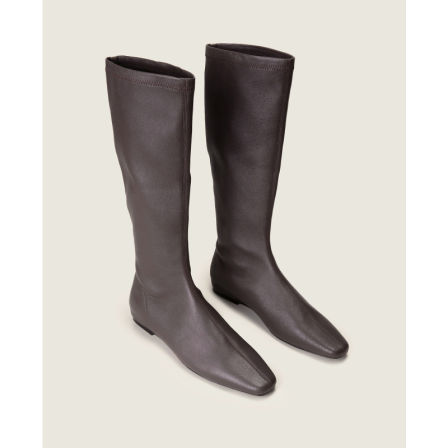 【鞋匠女王×镇店之宝】弹力羊皮瘦瘦长靴平底不过膝长筒高筒靴子