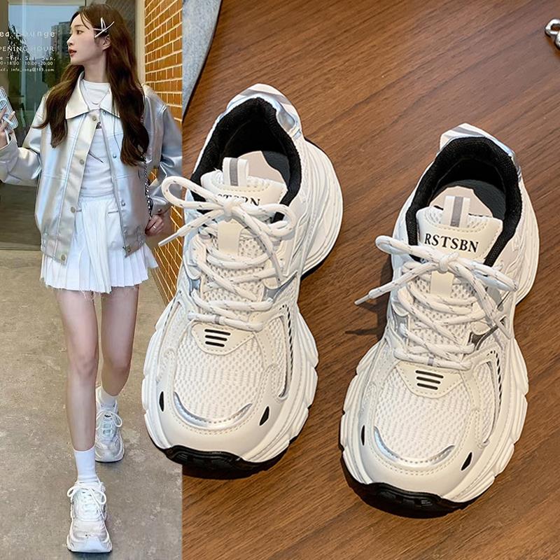 李LN氢云运动鞋女2025新款秋季小白鞋初中学生轻便减震跑步老爹鞋主图