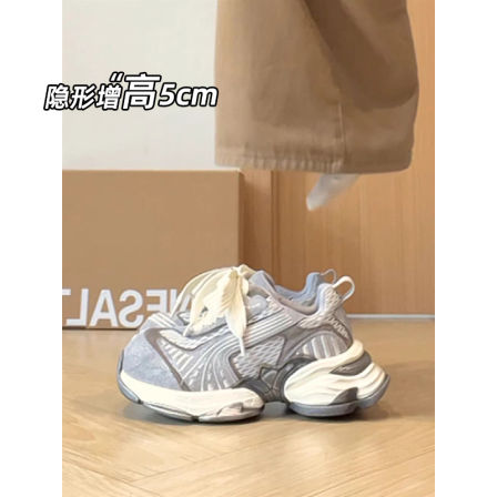 复古增高厚底老爹鞋女款2025秋季新款爆款超火透气休闲鞋子运动鞋