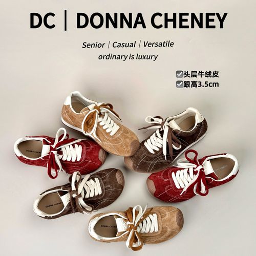 DONNA CHENEY琥珀流光德训鞋2025秋牛皮复古百搭内增阿甘休闲鞋主图