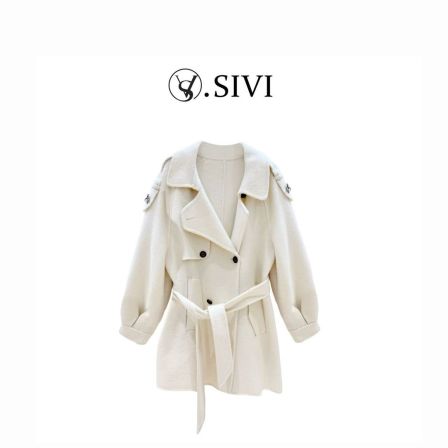 熙薇【北海微暖】秋冬季新款时尚气质休闲中长款大衣外套H5241