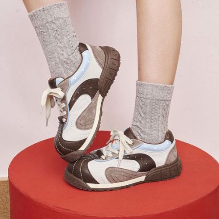 玛速主义2025新款百搭平底运动鞋女秋小众设计感大头鞋厚底休闲鞋