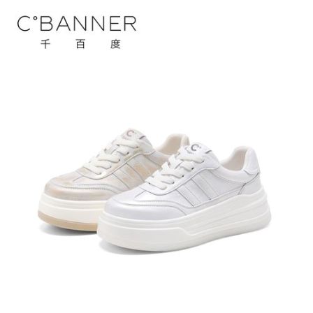 【云端踏步】千百度2025蛇年新款擦色厚底休闲鞋欧若智性风德训鞋