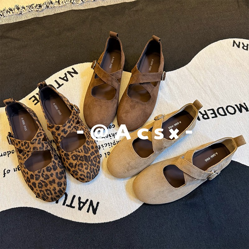 【阿茶】小韩芭蕾~2025秋季新款圆头复古英伦风韩版玛丽珍单鞋女主图