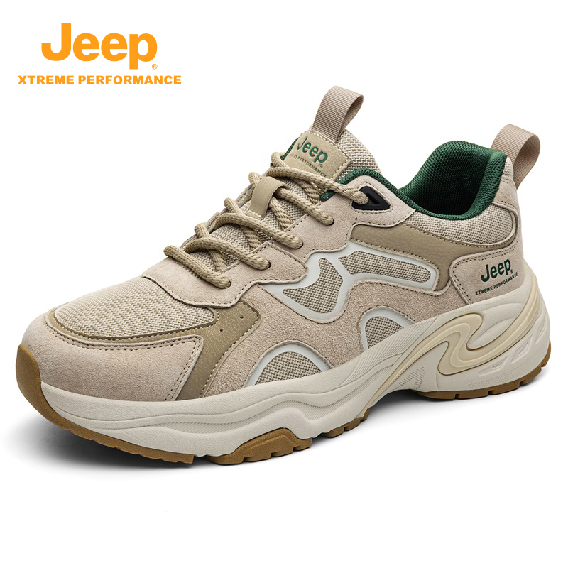 jeep吉普男鞋男款老爹鞋2025春季新款男士厚底百搭休闲运动鞋子男主图