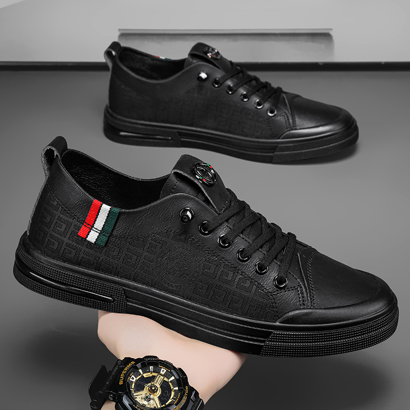 一脚蹬男鞋潮牌秋季男士皮鞋软底轻便开车豆豆鞋运动上班工作潮鞋主图