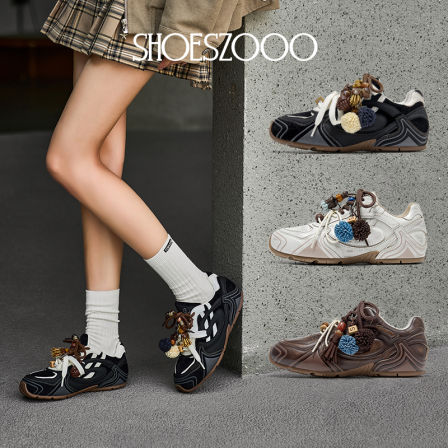 【李佳琦直播间】SHOESZOOO新款秋冬女鞋平底德训鞋女休闲运动鞋