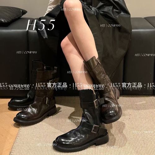 【长/短】《独》手抓纹沁色油蜡质感｜重工骑士靴4cm59-2880【N】主图