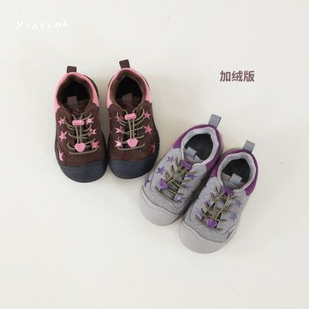 允儿妈冬季新款百搭户外山系加绒朔溪鞋儿童涉水鞋棉鞋宝宝运动鞋