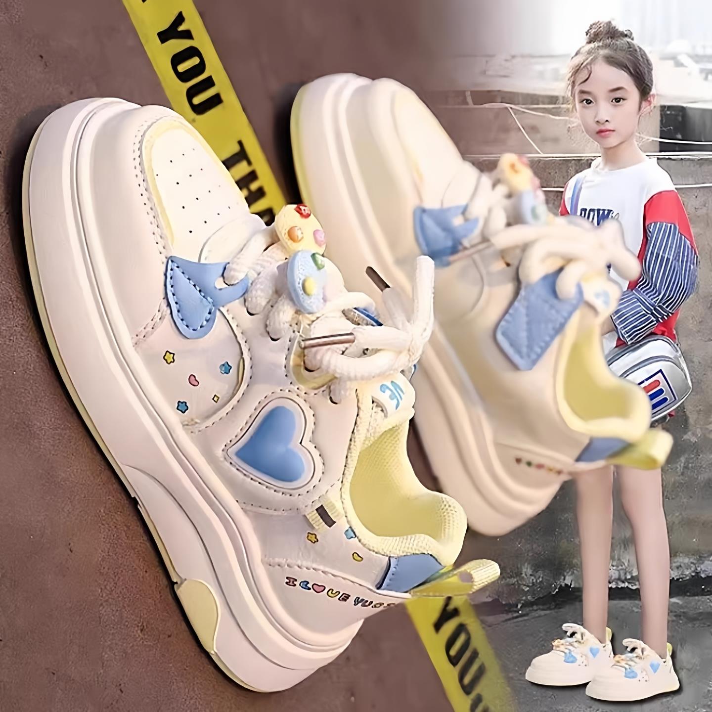 官网小c&k旗舰店女童板鞋2025新款秋季儿童运动鞋女孩软底小白鞋主图
