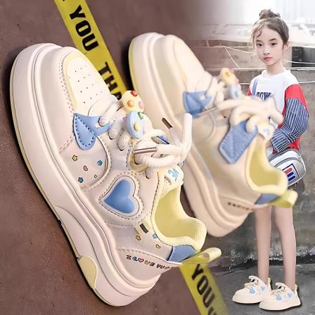 官网小c&k旗舰店女童板鞋2025新款秋季儿童运动鞋女孩软底小白鞋