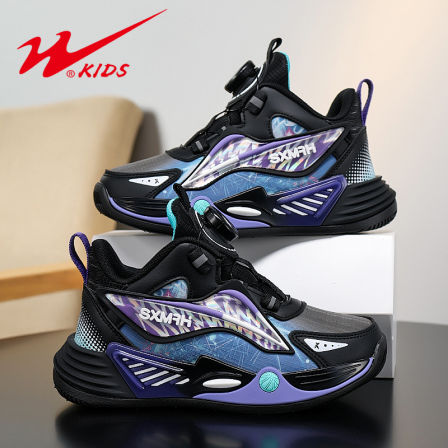 双星男童运动鞋2025新款秋冬季皮面防水大童男鞋儿童加绒二棉鞋子