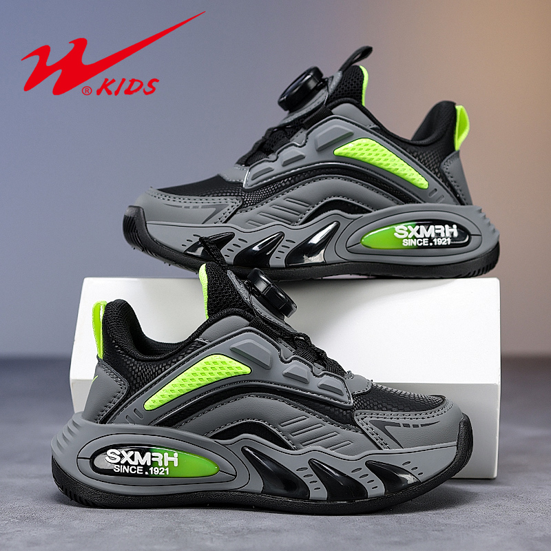 双星男童鞋子2025新款秋冬季皮面加绒二棉男鞋男孩儿童大童运动鞋主图