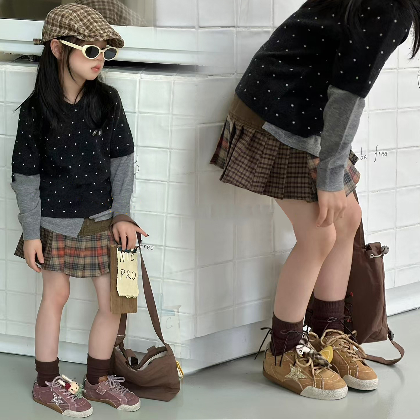 左左家中大童秋季新款糖果色软底星星板鞋男女童百搭免系带休闲鞋主图