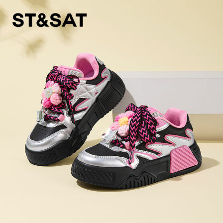 星期六童鞋女童低帮板鞋秋季新款儿童时尚休闲运动鞋百搭软底潮鞋