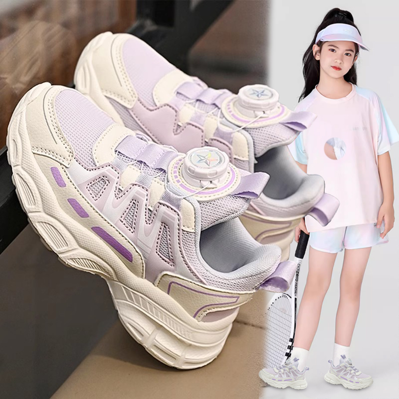 官网C&k女童鞋子2025年秋季新款儿童网面运动跑步旋钮老爹鞋超轻主图