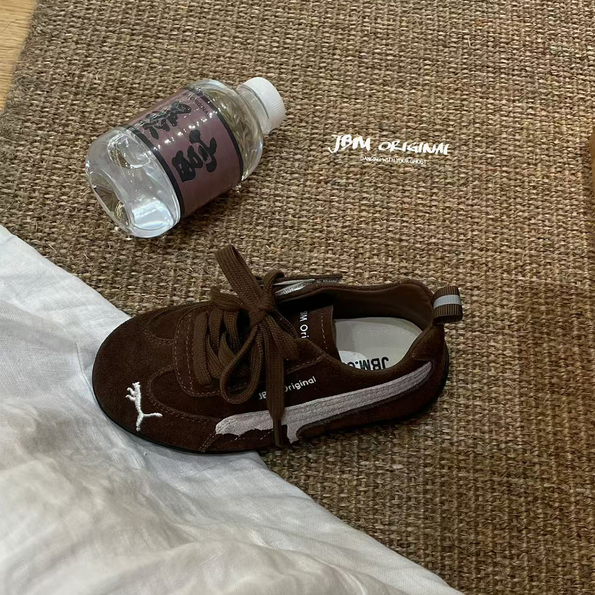 JBM2025秋季儿童时尚复古德训鞋男女童百搭休闲软底轻便运动鞋子主图