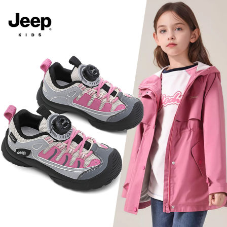 jeep儿童运动鞋女童鞋子秋季2025新款女孩登山鞋户外中大童老爹鞋
