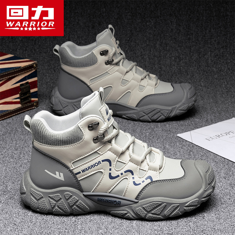 回力男鞋秋季2025新款户外休闲运动鞋透气登山男士防滑厚底老爹鞋主图