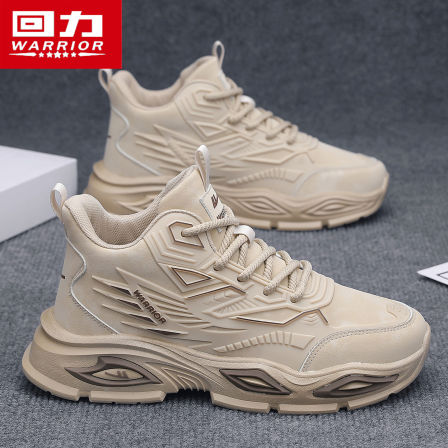 回力男鞋2025新款秋季防滑厚底增高运动休闲百搭皮面高帮老爹潮鞋