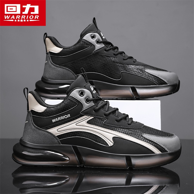 回力运动鞋男鞋秋季2025新款软底减震增高跑步防水皮面休闲老爹鞋主图