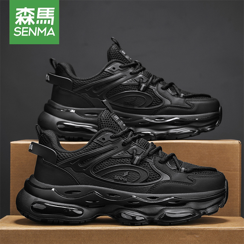 森马男鞋2025新款秋季百搭休闲跑步防滑运动厚底增高爆款老爹潮鞋主图
