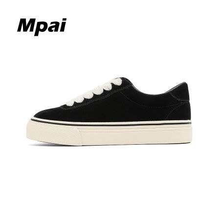 梦牌 简约风时尚板鞋潮流百搭学生运动鞋舒适低帮黑色休闲鞋 男款