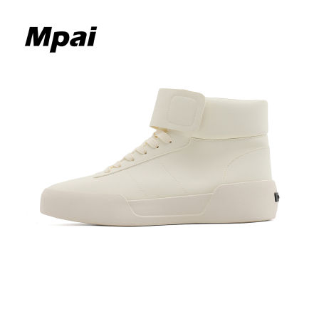 梦牌 高街风中帮板鞋潮流百搭魔术贴设计时尚舒适休闲高帮鞋 男款