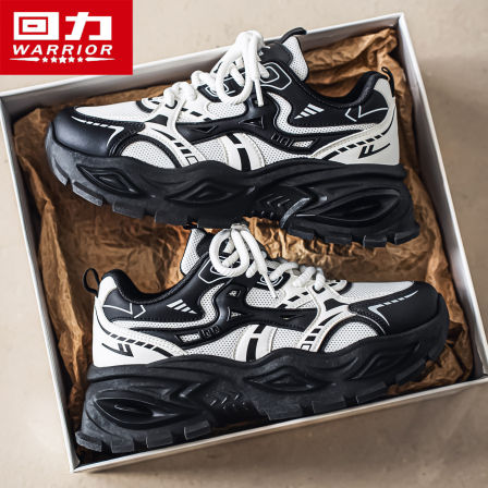 回力男鞋秋季透气运动百搭休闲2025新款潮牌痞帅厚底增高老爹潮鞋