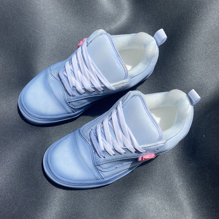 2025爆款男鞋大码4748滑板鞋男情侣鞋子男蓝色渐变帆布鞋男款大码