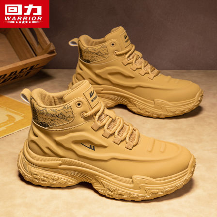 回力男鞋秋季新款复古中帮运动潮鞋男士厚底增高防滑耐磨马丁靴男