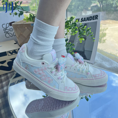 顽刻ollieskate布露比配色秋季校园风W系列低帮男女国潮滑板鞋