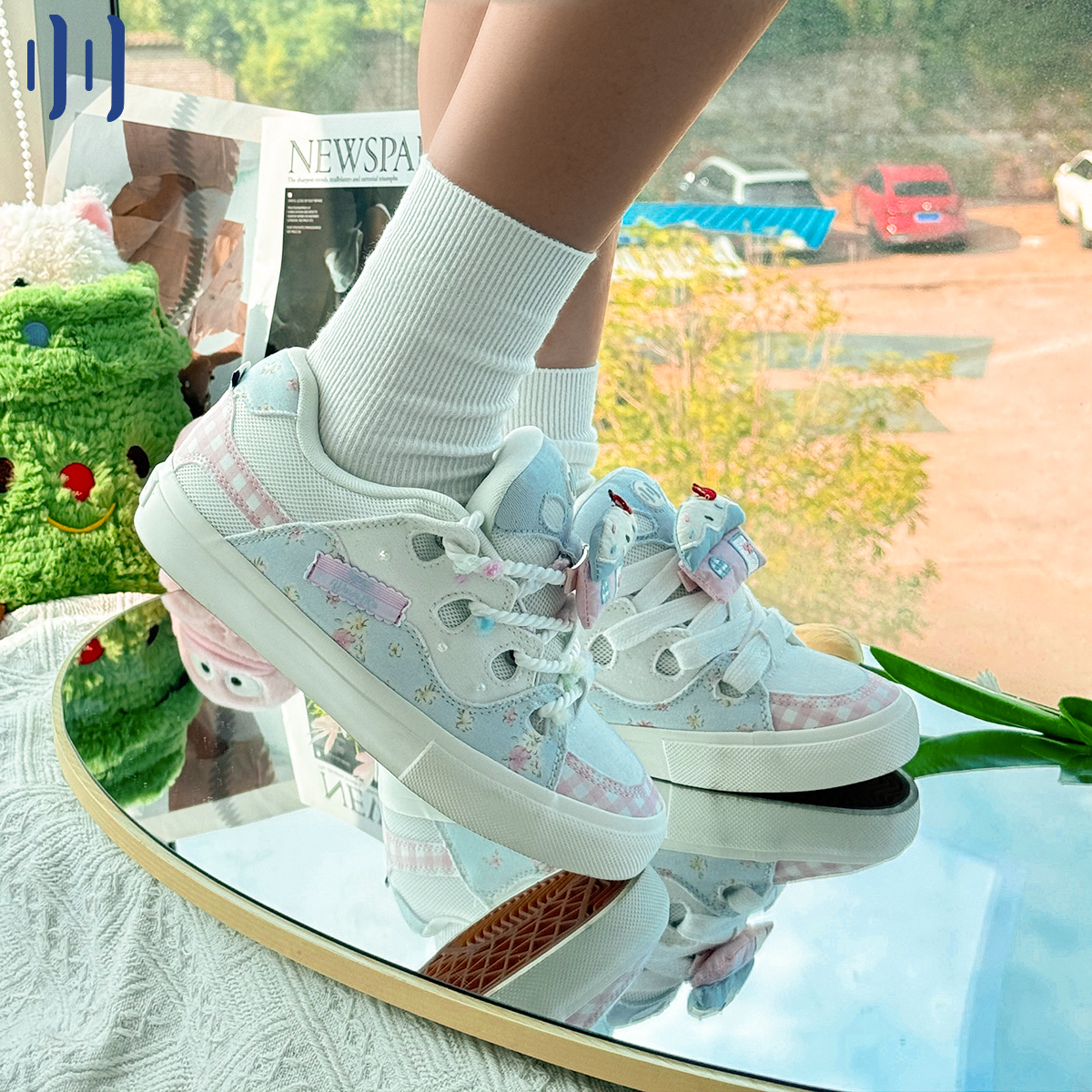 顽刻ollieskate面包鞋布露比配色BAKE复古休闲低帮男女国潮滑板鞋主图