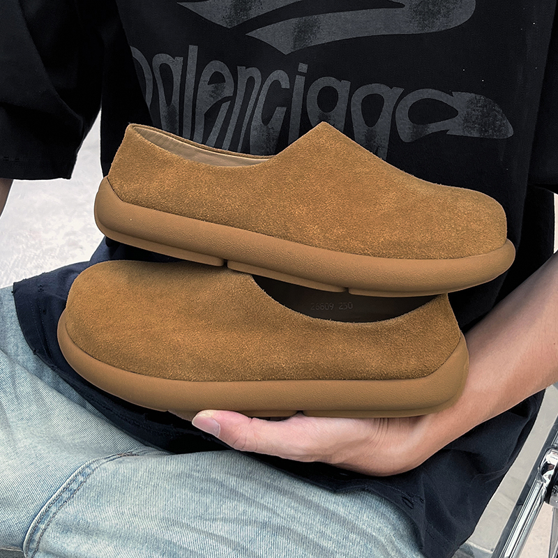 新款穆勒舒适勃肯鞋男加绒复古一脚蹬情侣包头森系拖鞋男女同款主图
