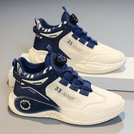 李LN氢云男鞋旋转纽扣秋季运动白色大童青少年初中学生跑步小白鞋