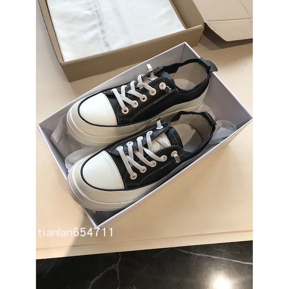 原厂订单~品质超赞！头层牛皮真皮休闲百搭低帮增高运动板鞋主图