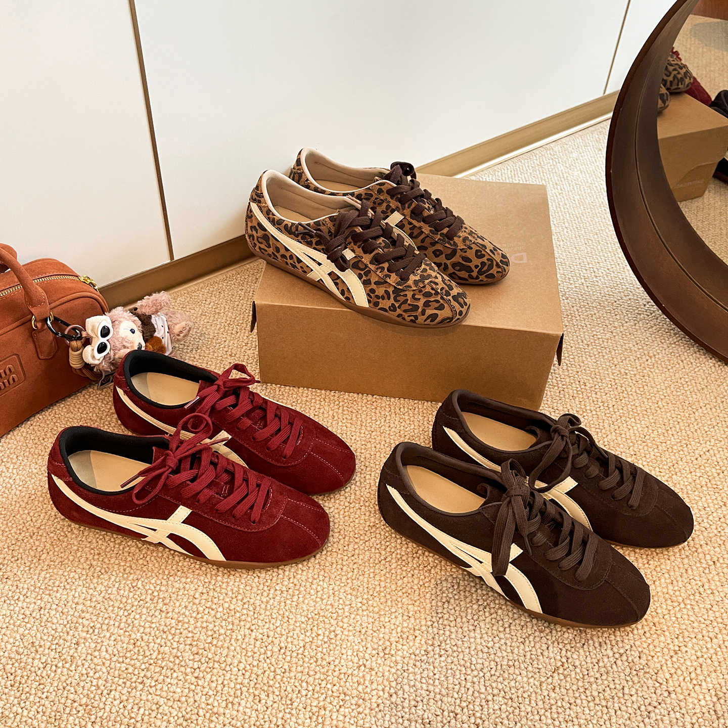 增高3/6cm~撞色复古软底真皮平底德训鞋女新款运动鞋阿甘休闲鞋秋主图